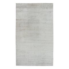 Contemporary Line Grip Gray Handmade Wool Carpet by Doris Leslie Blau