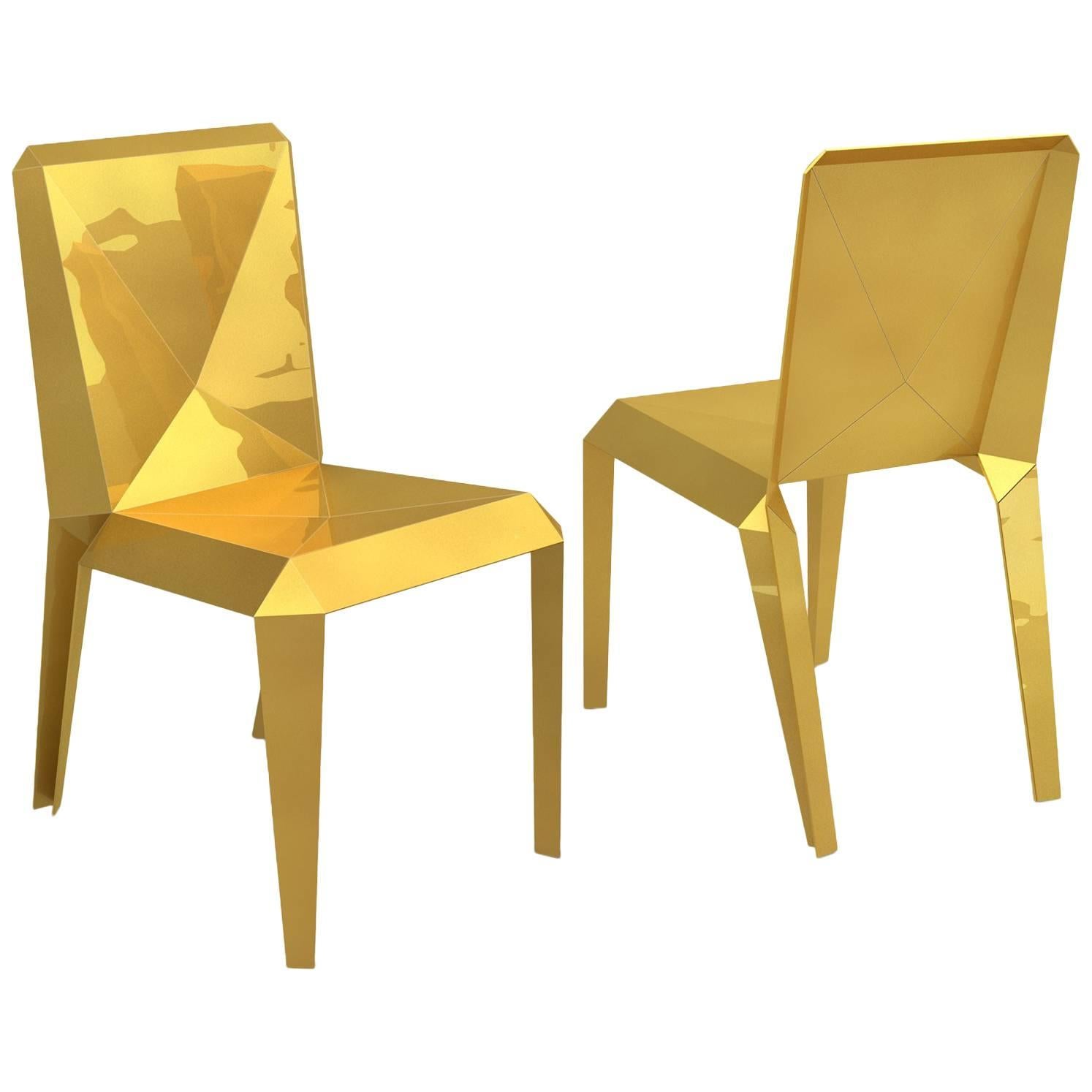 The exclusive and polyhedral chair, created to embellish and enlighten every days life, also recalls the typical gold bar facets.

Pricing excludes VAT.