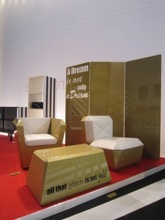 Mesa baja contemporánea Lingotto de aluminio