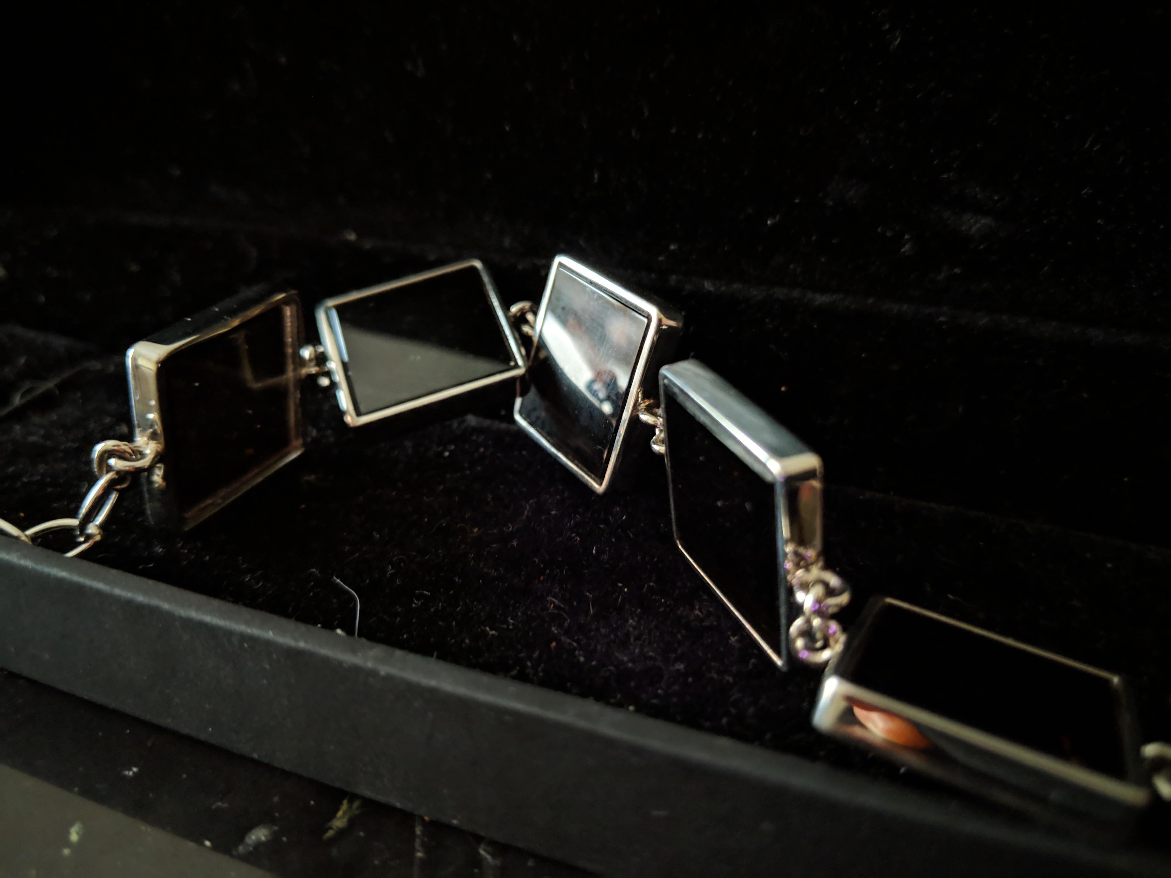 Contemporary Link Bracelet with Smoky Quartzes, Featured in Vogue 5