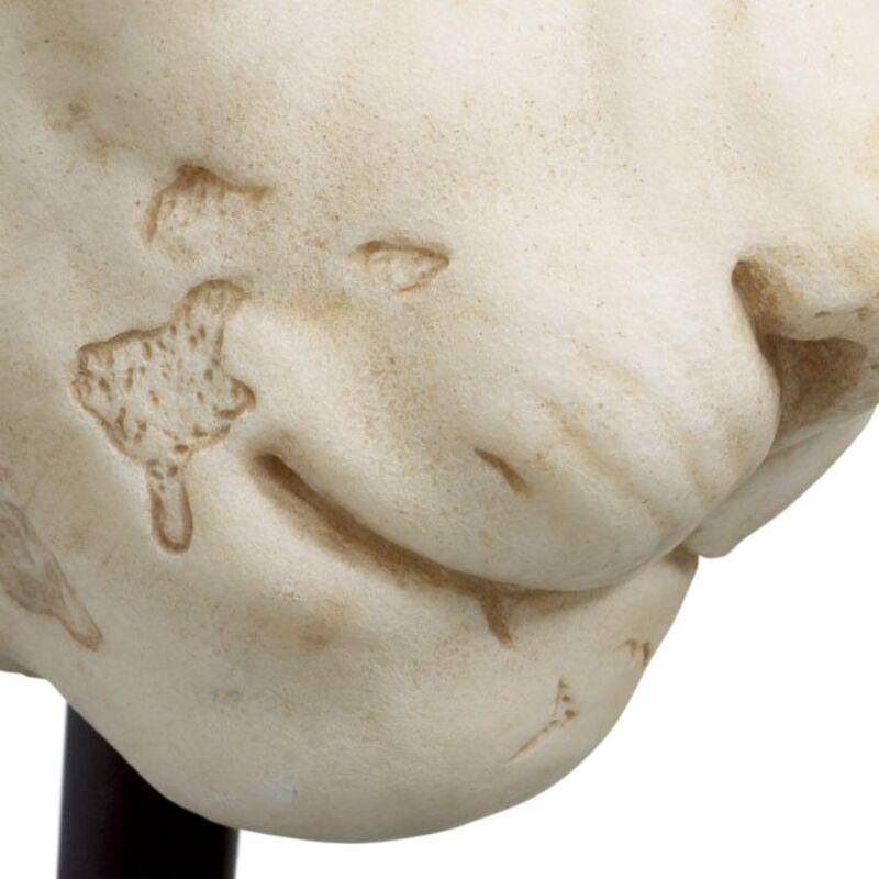 Francese Scultura di leone contemporanea su base nera - ispirata all'Egitto in vendita