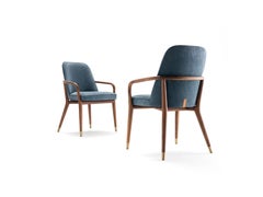 Sedia contemporanea Lise con braccioli Wood Studio di Castello Lagravinese