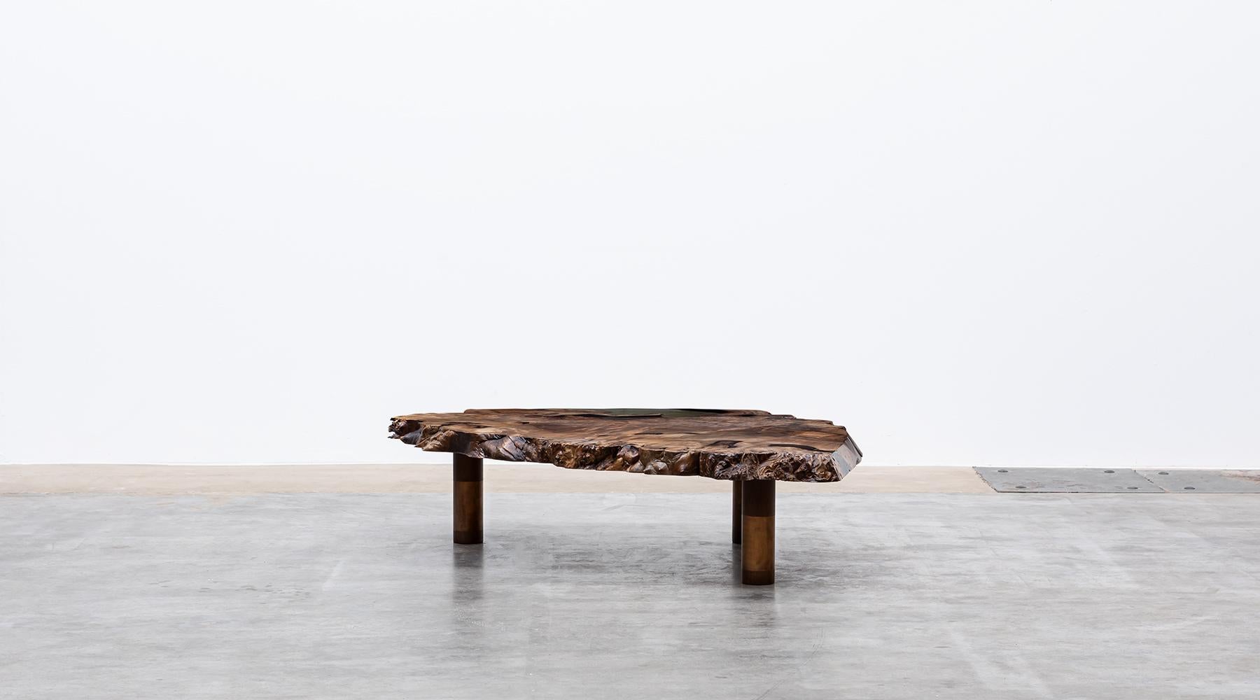 Modern Contemporary Live Edge European Walnut Table by Johannes Hock 'D' For Sale