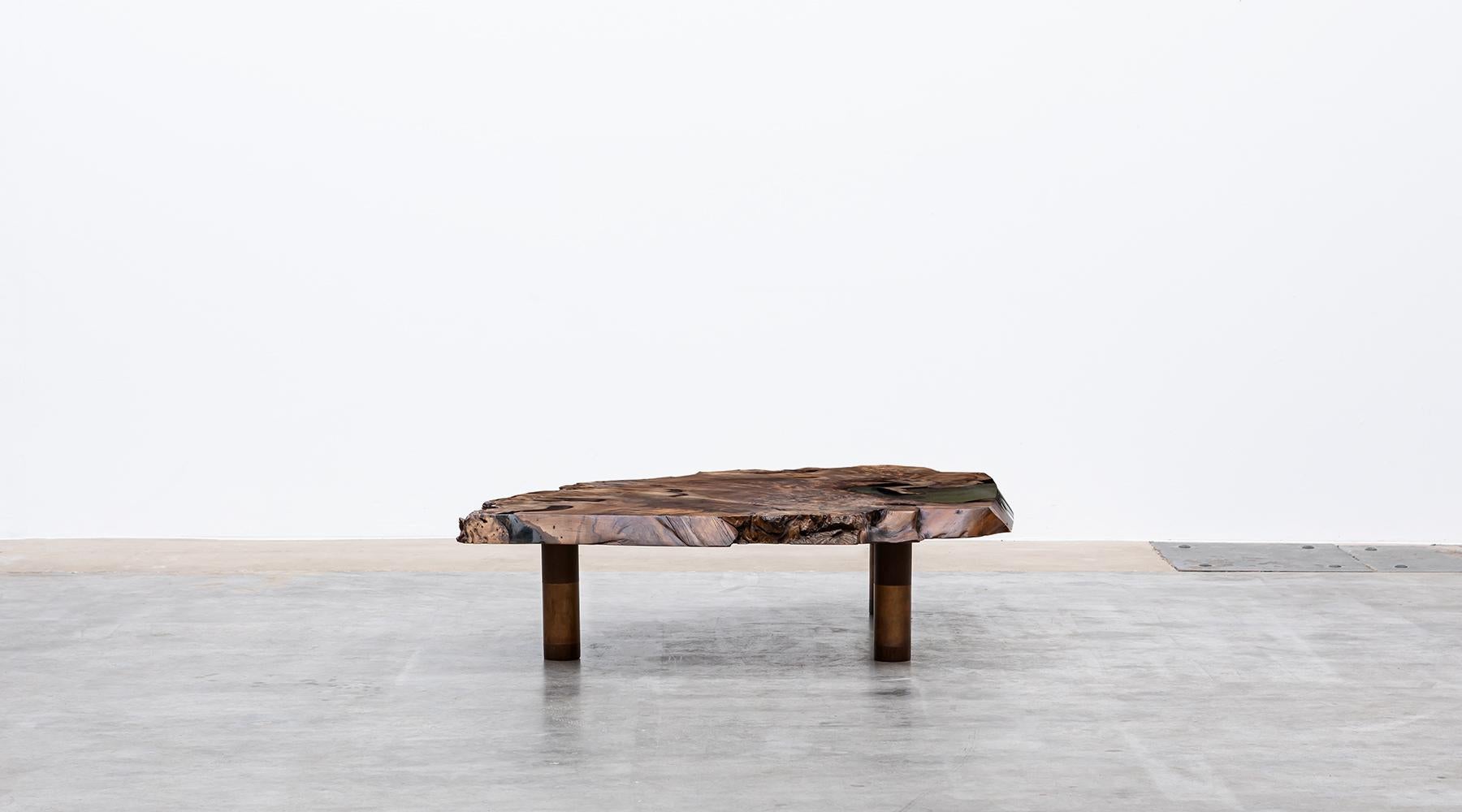 Contemporary Live Edge European Walnut Table by Johannes Hock 'D' In Excellent Condition For Sale In Frankfurt, Hessen, DE