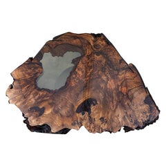 Contemporary Live Edge European Walnut Table by Johannes Hock 'E'