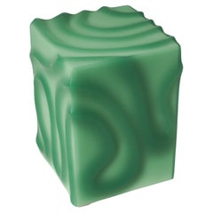 Contemporary LL Green Side Table / Stool in Green Resin by Facture Studio