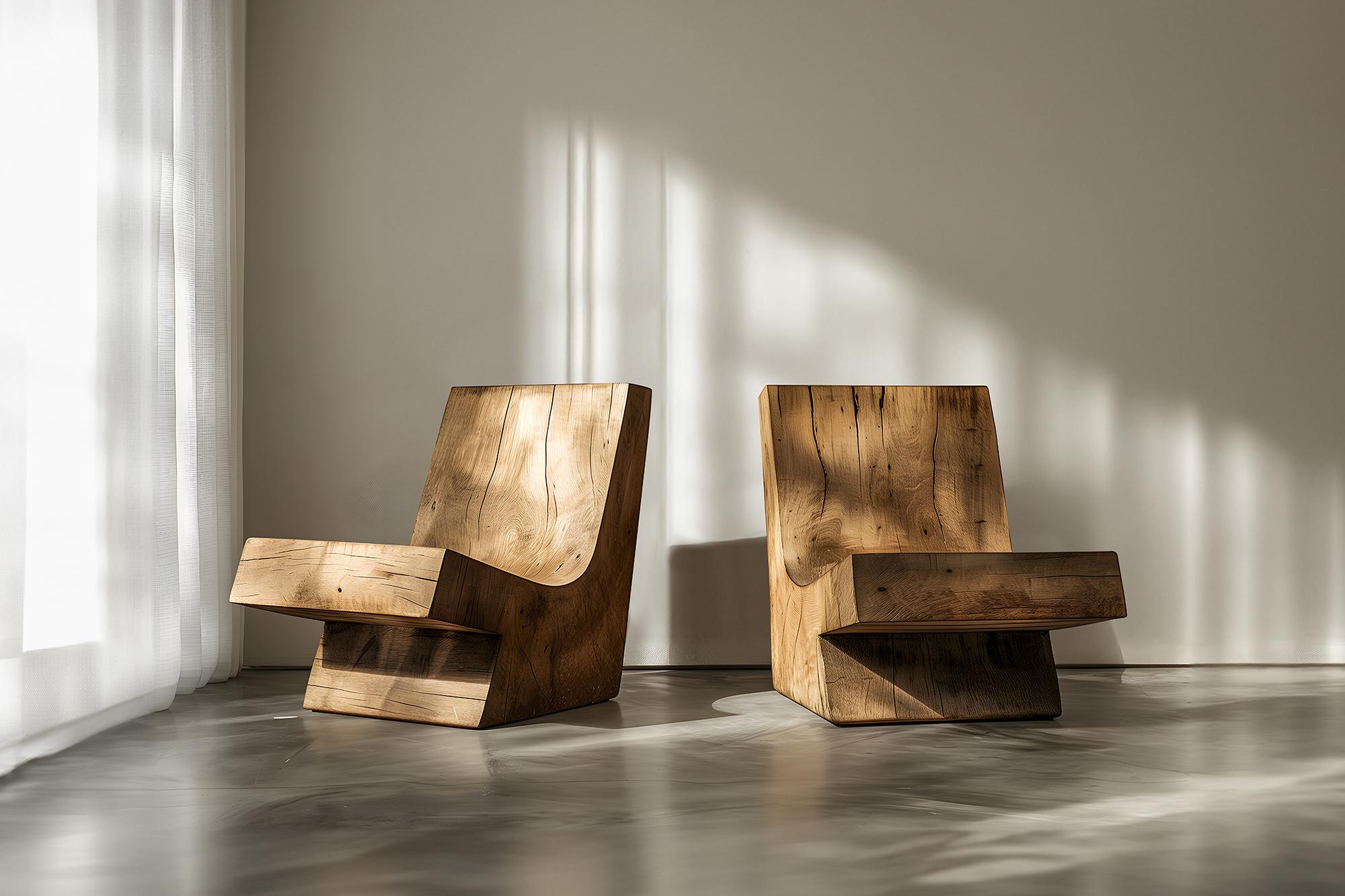 Contemporary Lobby Chair Schlankes Design Muted von Joel Escalona No03 (Handgefertigt) im Angebot