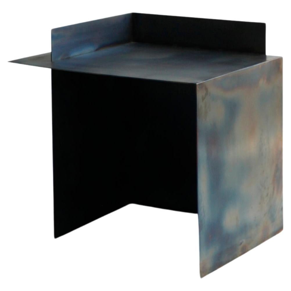 Contemporary Lock Stool in Tempered Iron Sheets For Sale