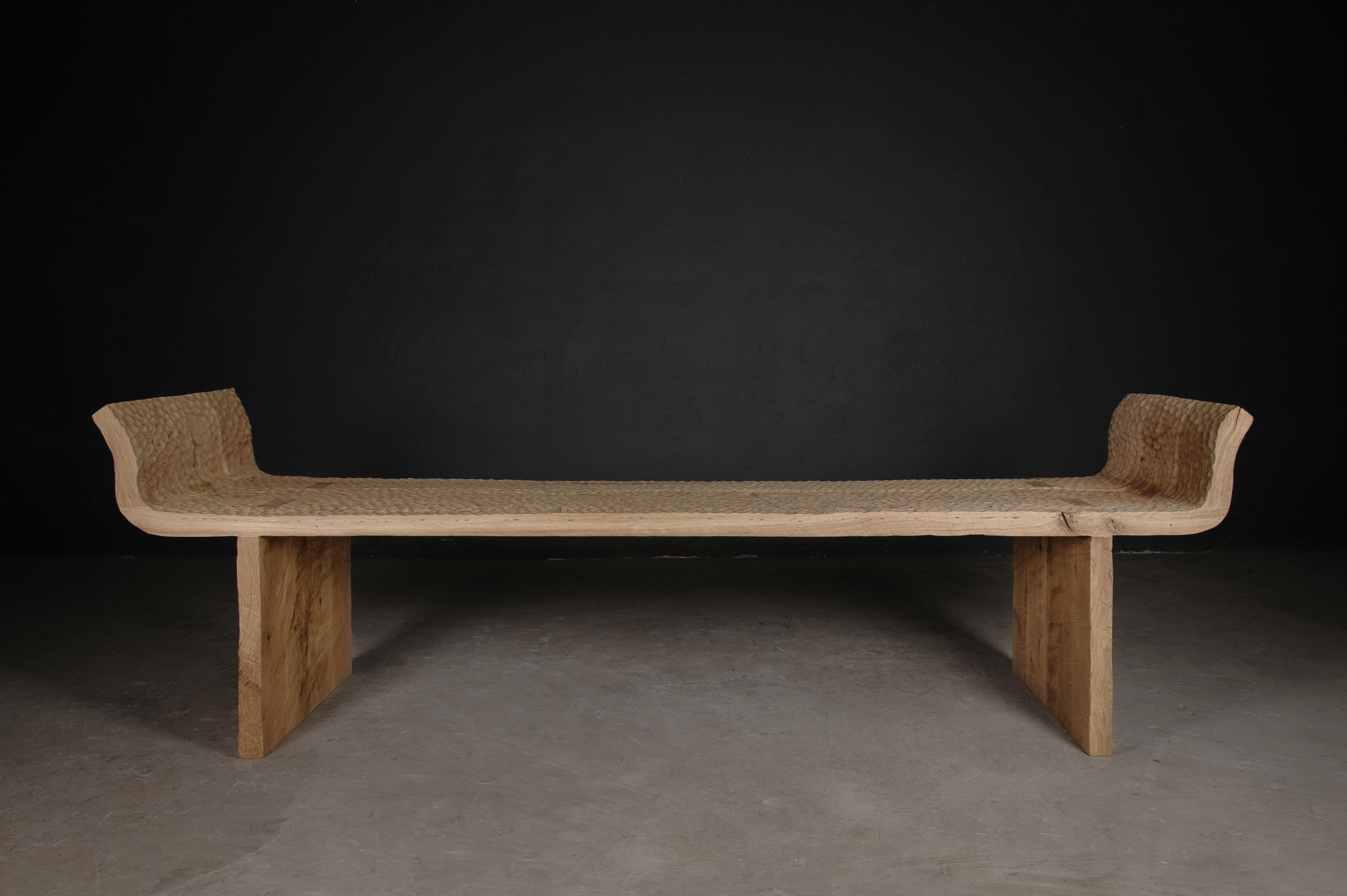 Contemporary Antic Bench by Soha Concept, Solid Oak, Light

Dimensions:
H. 45 x 200 x 40 cm / SH. 40 cm

SÓHA design studio conceives and produces furniture design and decorative objects in solid oak in an authentic style. Inspiration to create all