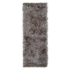 Contemporary Long Soft Resistant Gray Rug by Deanna Comellini In Stock 80x200 cm