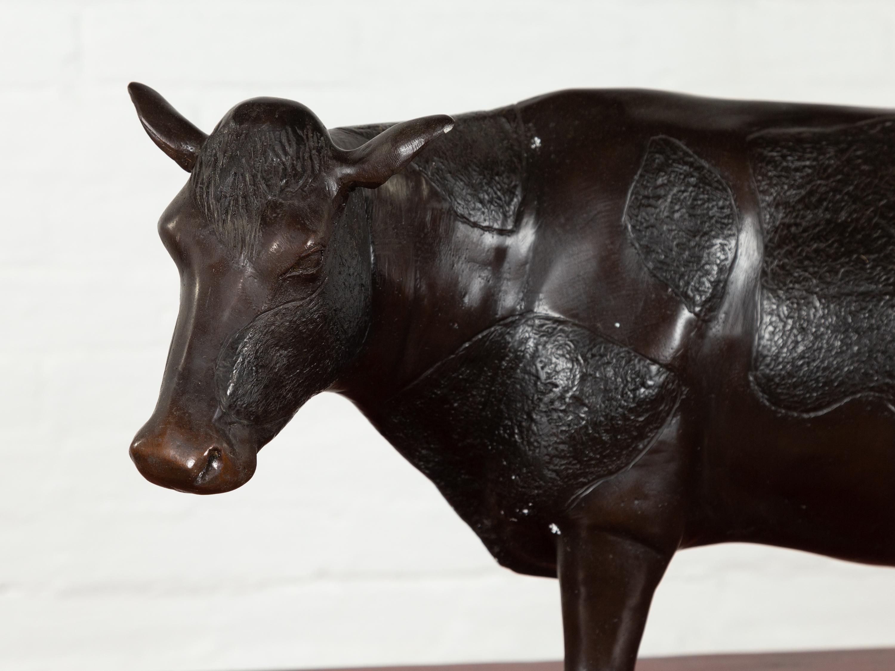 bronze cow statue