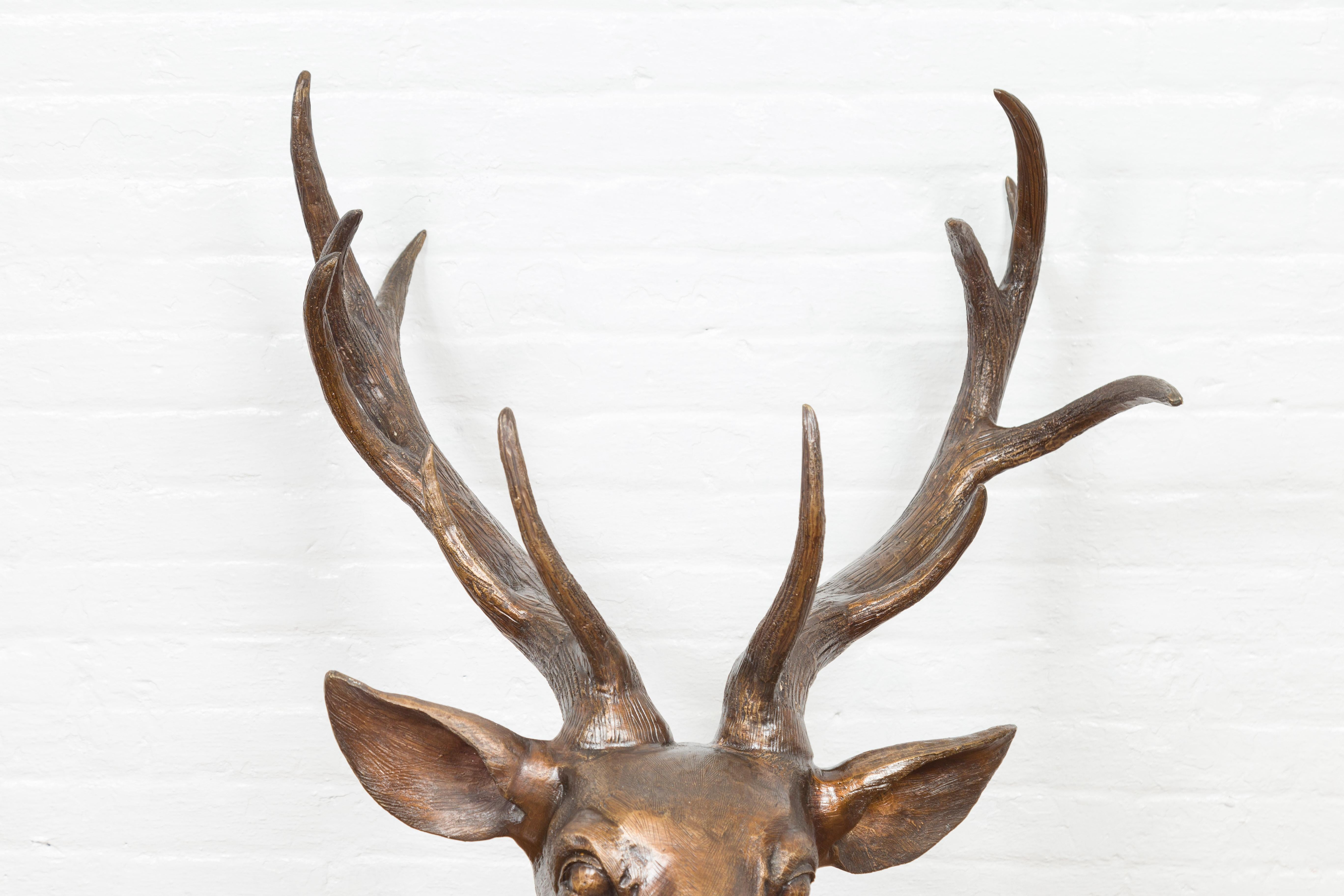bronze stags head