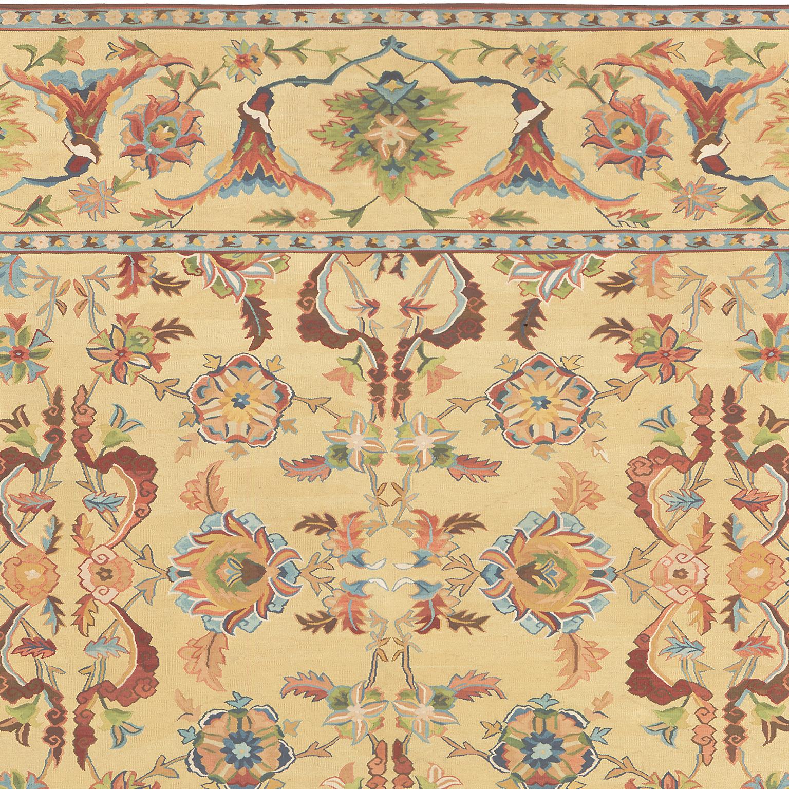 Tissé à la main Tapis contemporain 'Lotus' tissé à la main en vente