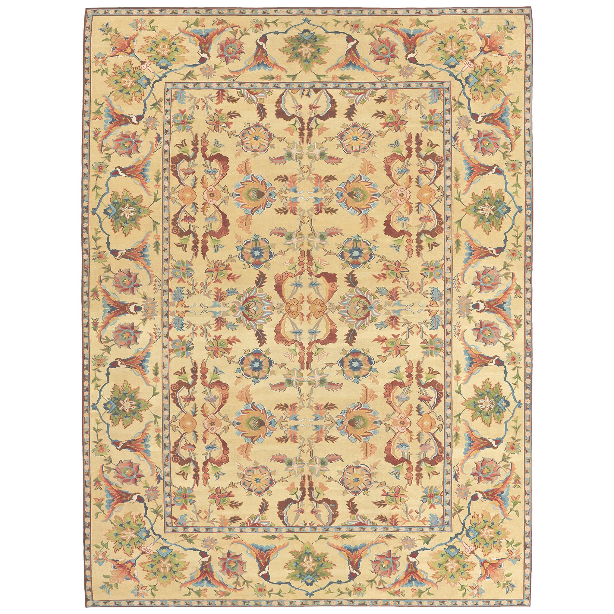 Tapis contemporain 'Lotus' tissé à la main en vente