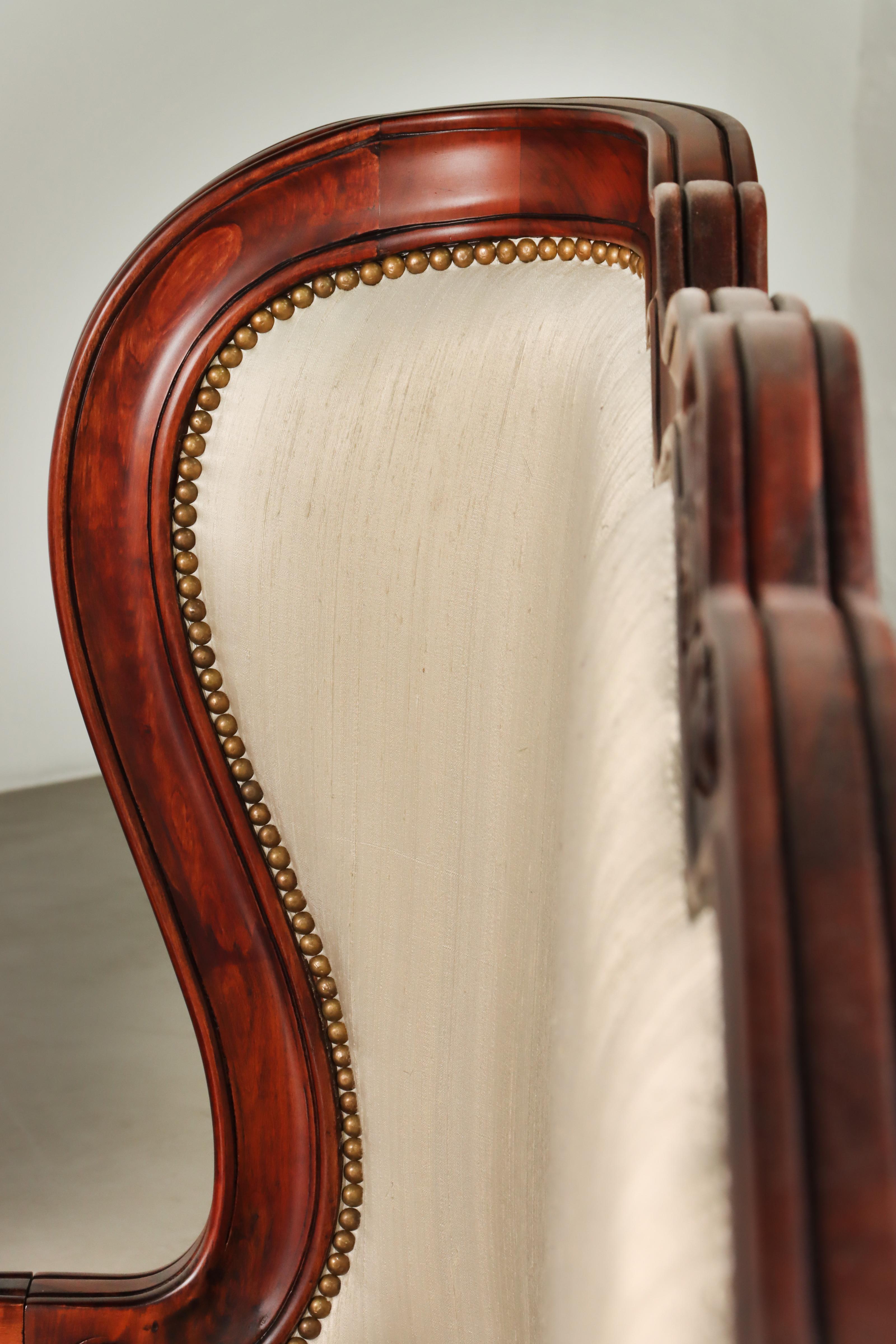 Contemporary Louis XV Style King Bed with Custom Carving from Costantini For Sale 1