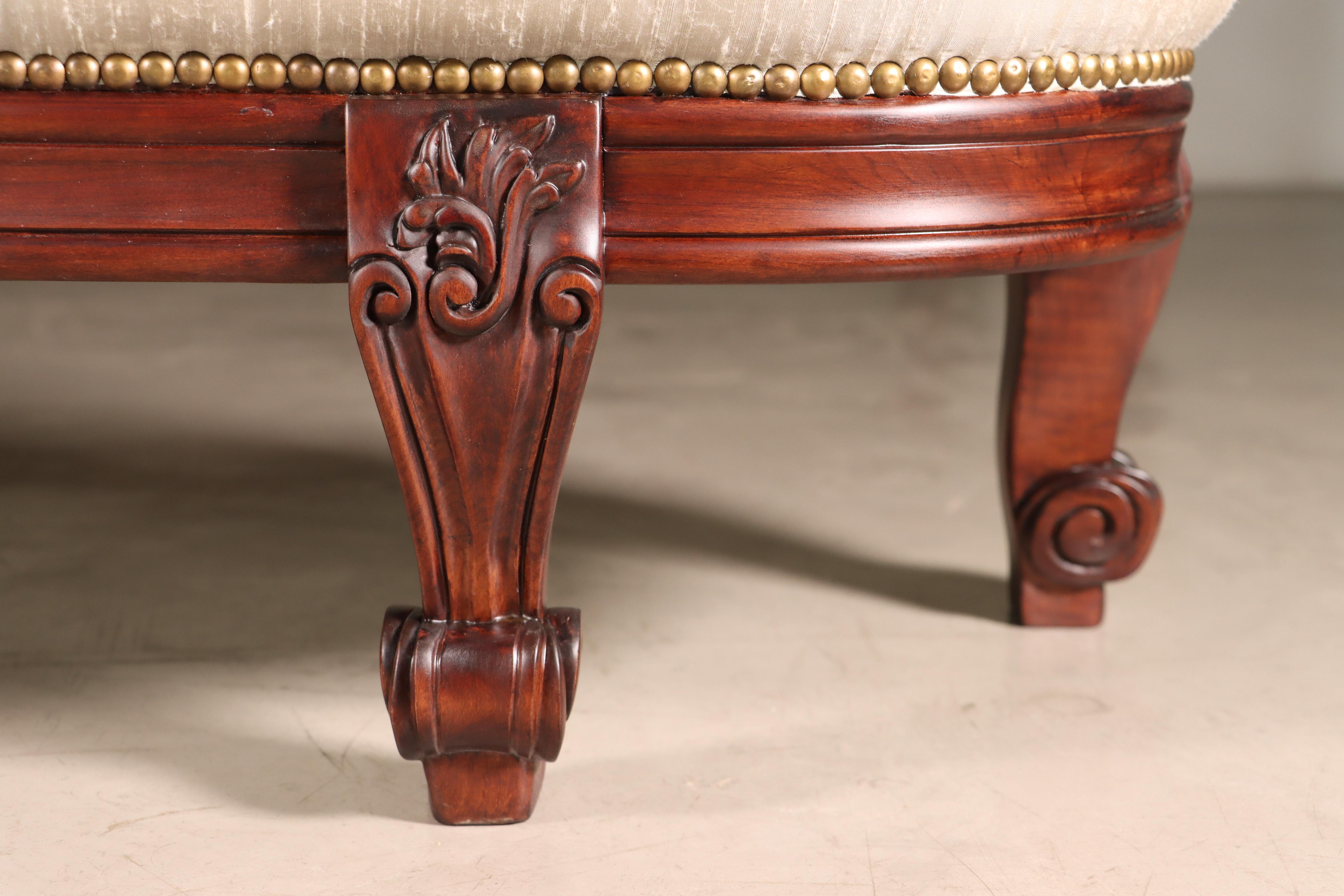 Contemporary Louis XV Style King Bed with Custom Carving from Costantini For Sale 2