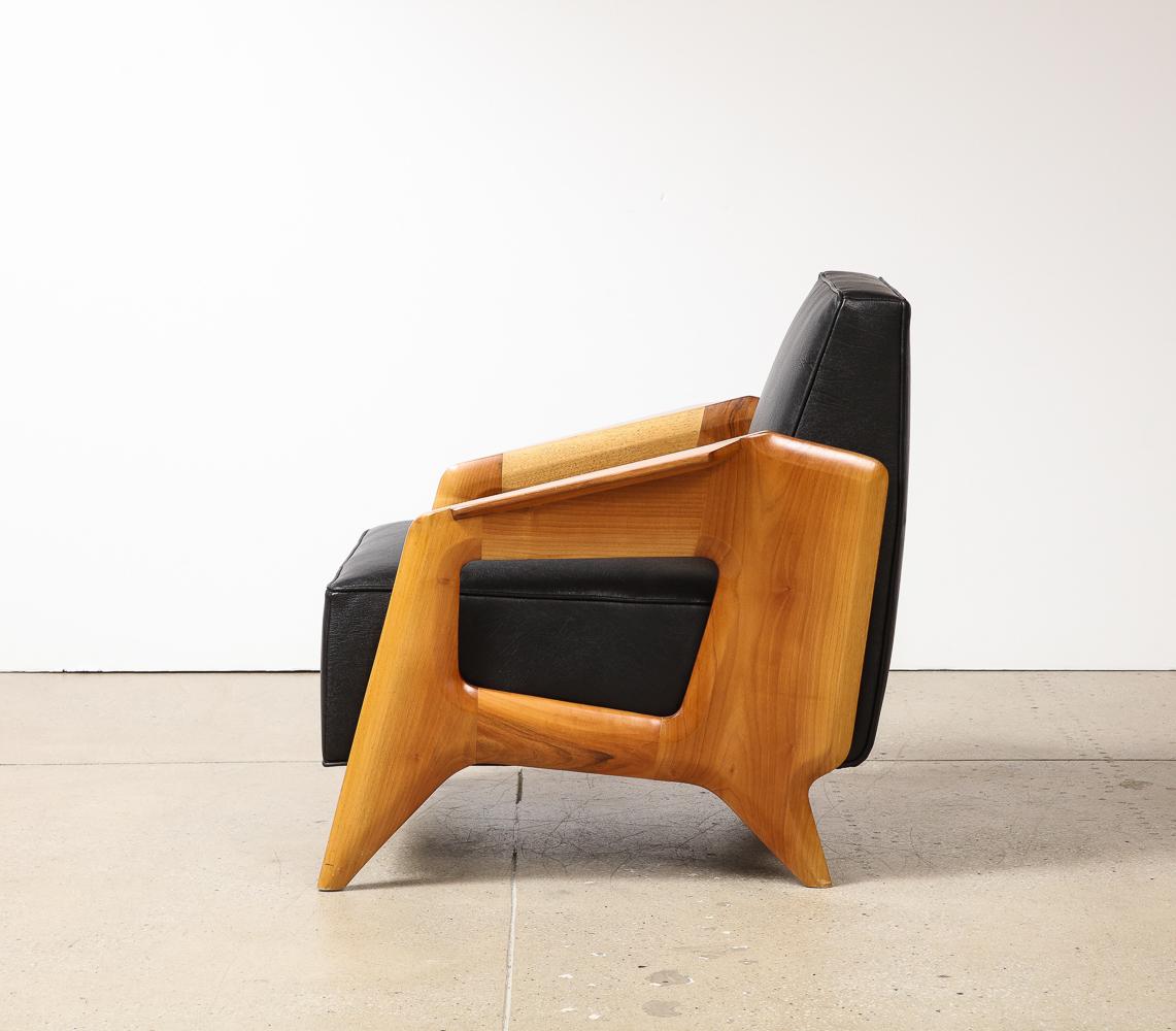 Leather Contemporary Lounge Chair by Donzella Ltd.