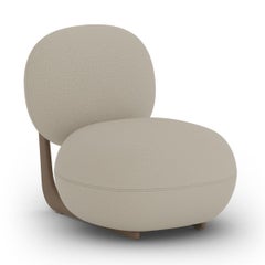 Contemporary Lounge Chair 'Cooper' by Norr11, Dark Smoked Oak, Keiga Fabric