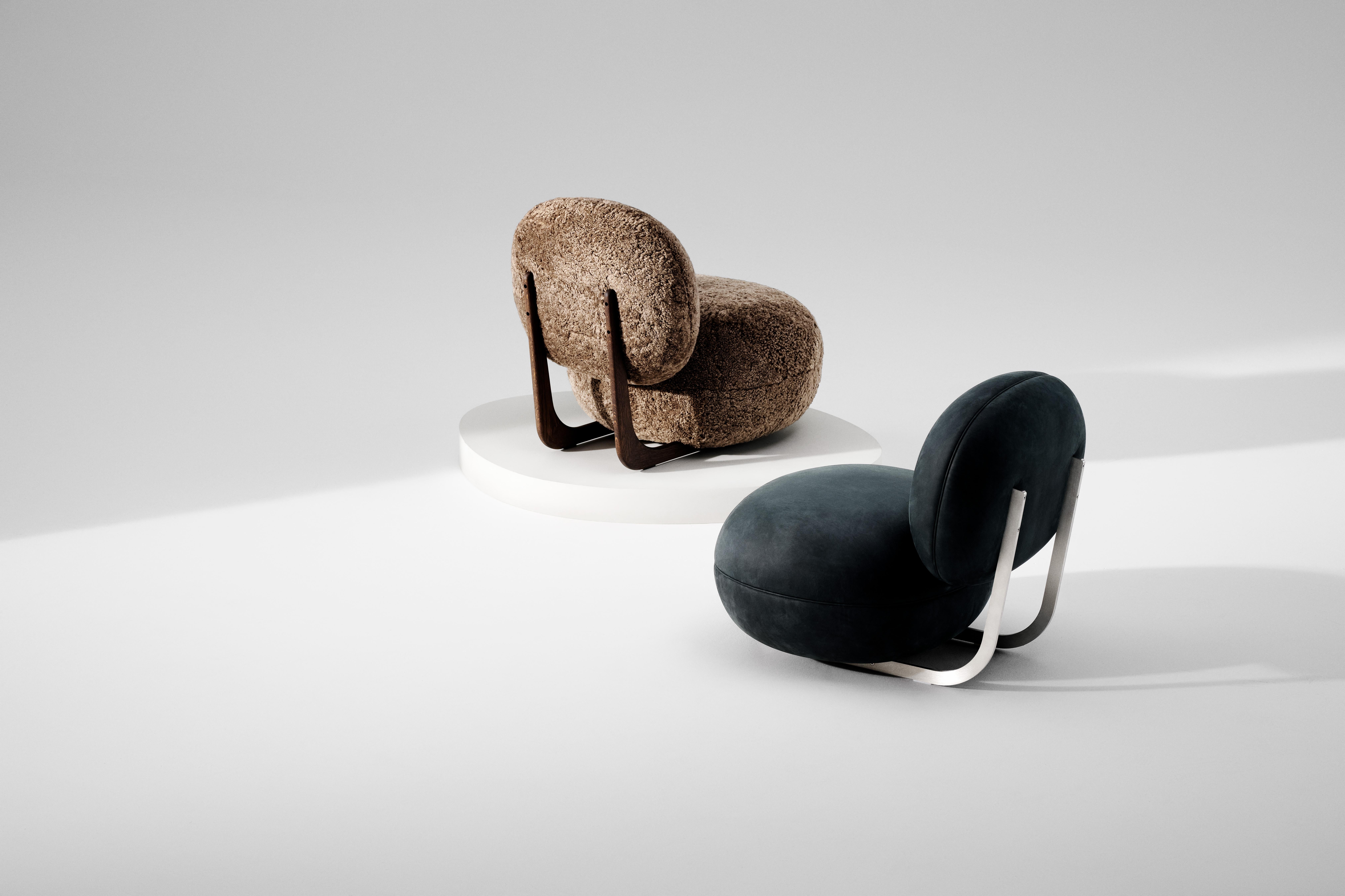 XXI secolo e contemporaneo Sedia da salotto contemporanea 'Cooper' di Norr11, Oak Oak fumé scuro, Fabrice in vendita