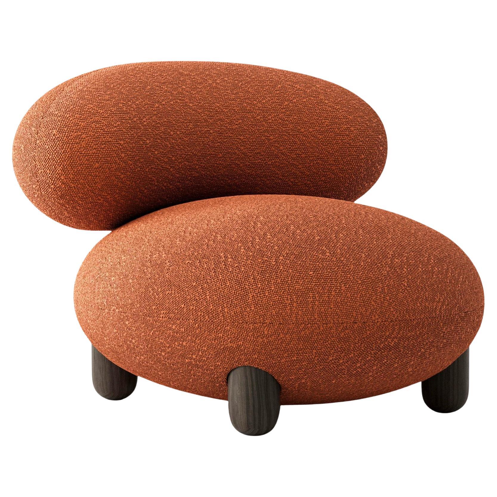 Chaise longue contemporaine 'Flock' par NoOM, Bouclé Orange en vente