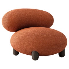 Chaise longue contemporaine 'Flock' par NoOM, Bouclé Orange