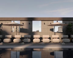 Contemporary Lounge Chair 'Hippo' by Norr11, Ash Frame, Savane (outdoor)