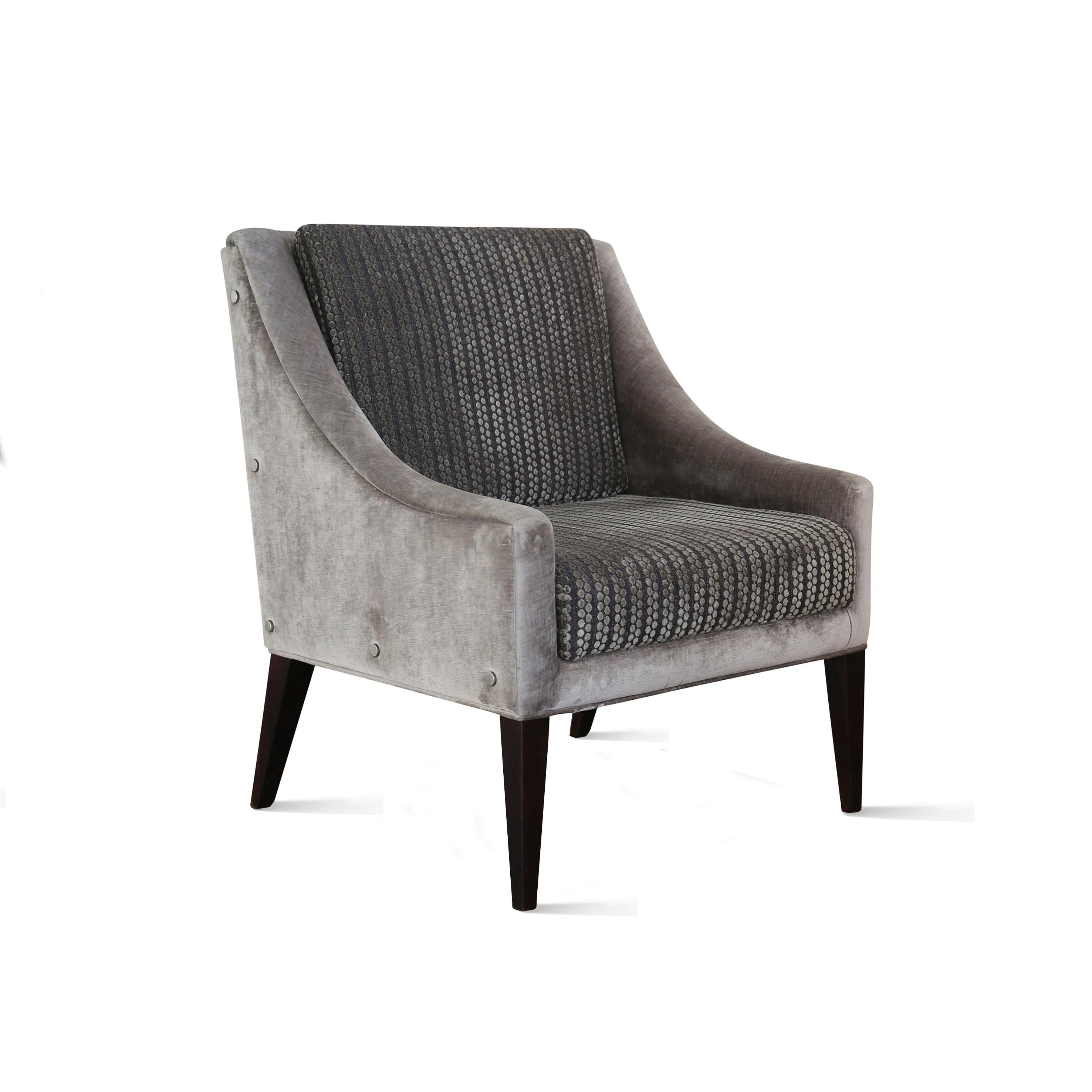 Modern Upholstered Lounge Armchair from Costantini, in COM/COL, Lucina For Sale 2