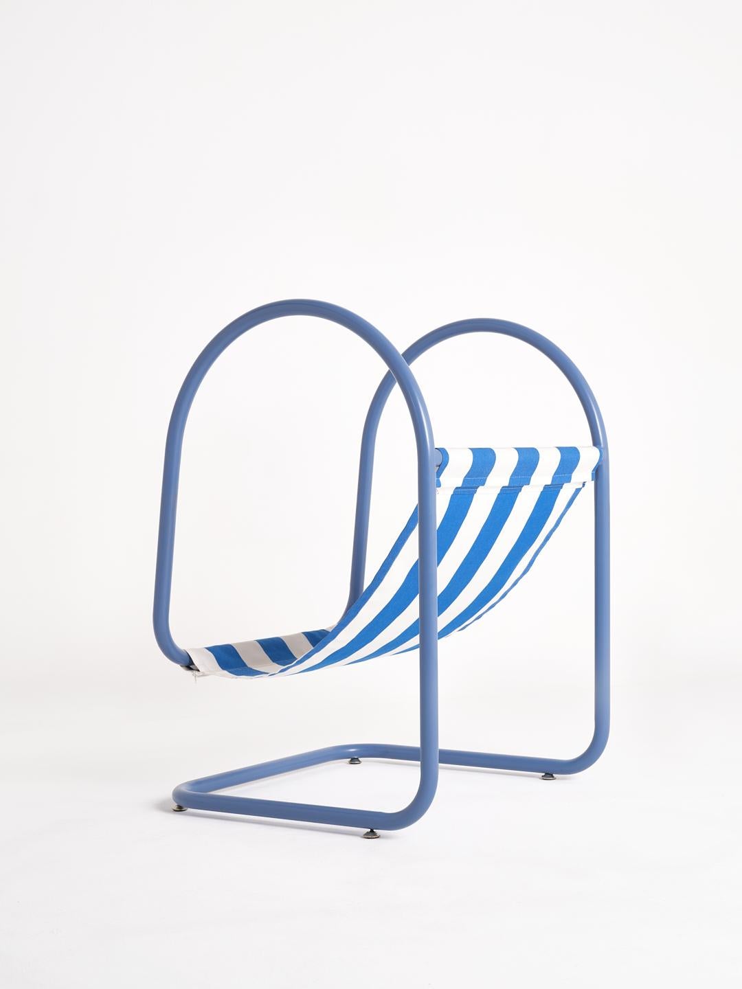 Contemporary lounge chair in lacquered steel model ''PARAD'' by Axel Chay - Marseille France.