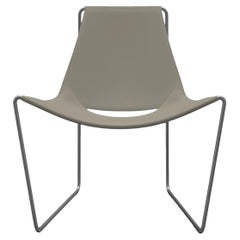 Contemporary Lounge Chair In Sled Base Offered In Leather