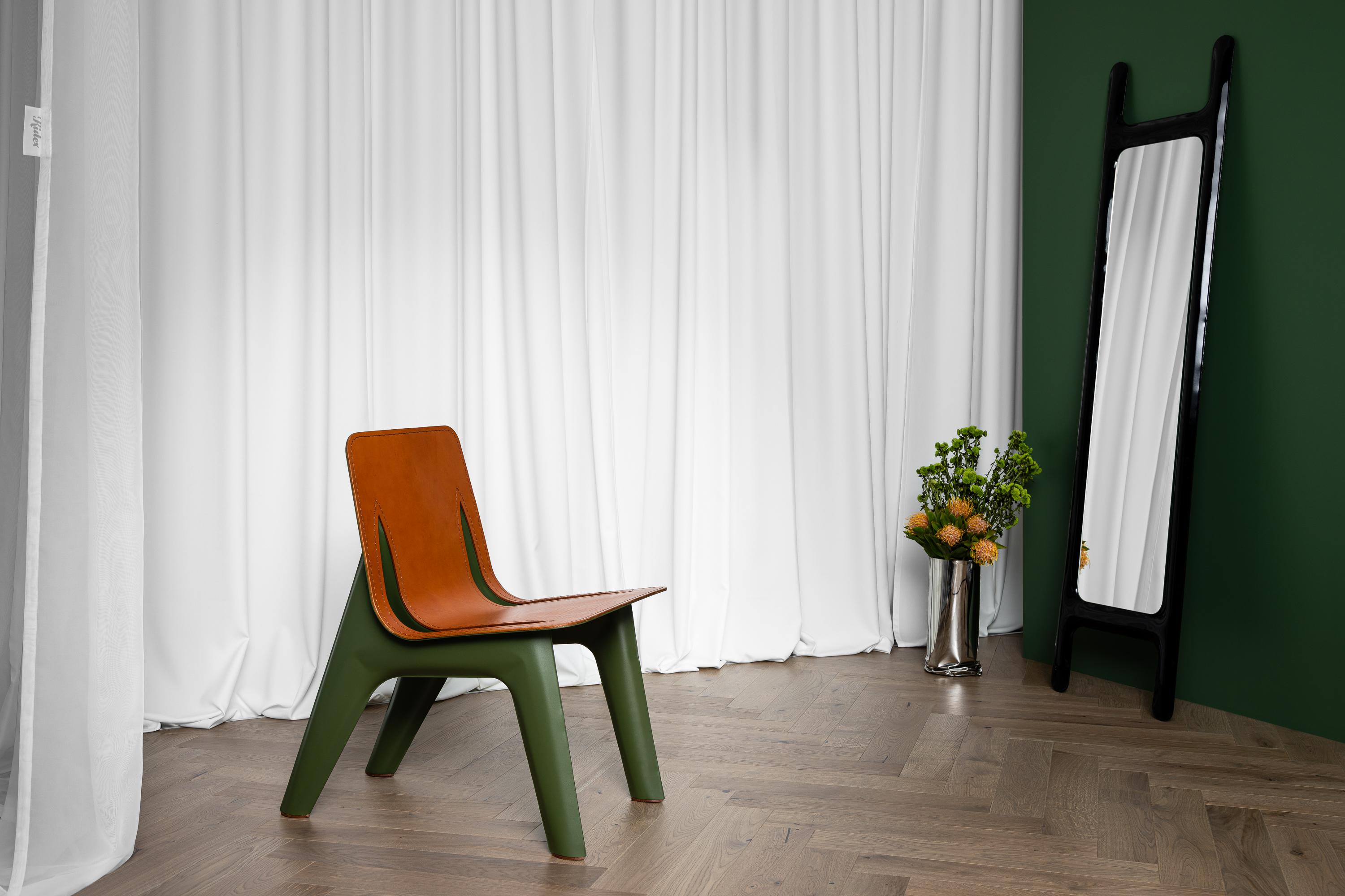 Organic Modern Contemporary Lounge Chair 'J-Chair' by Zieta, Alumium For Sale
