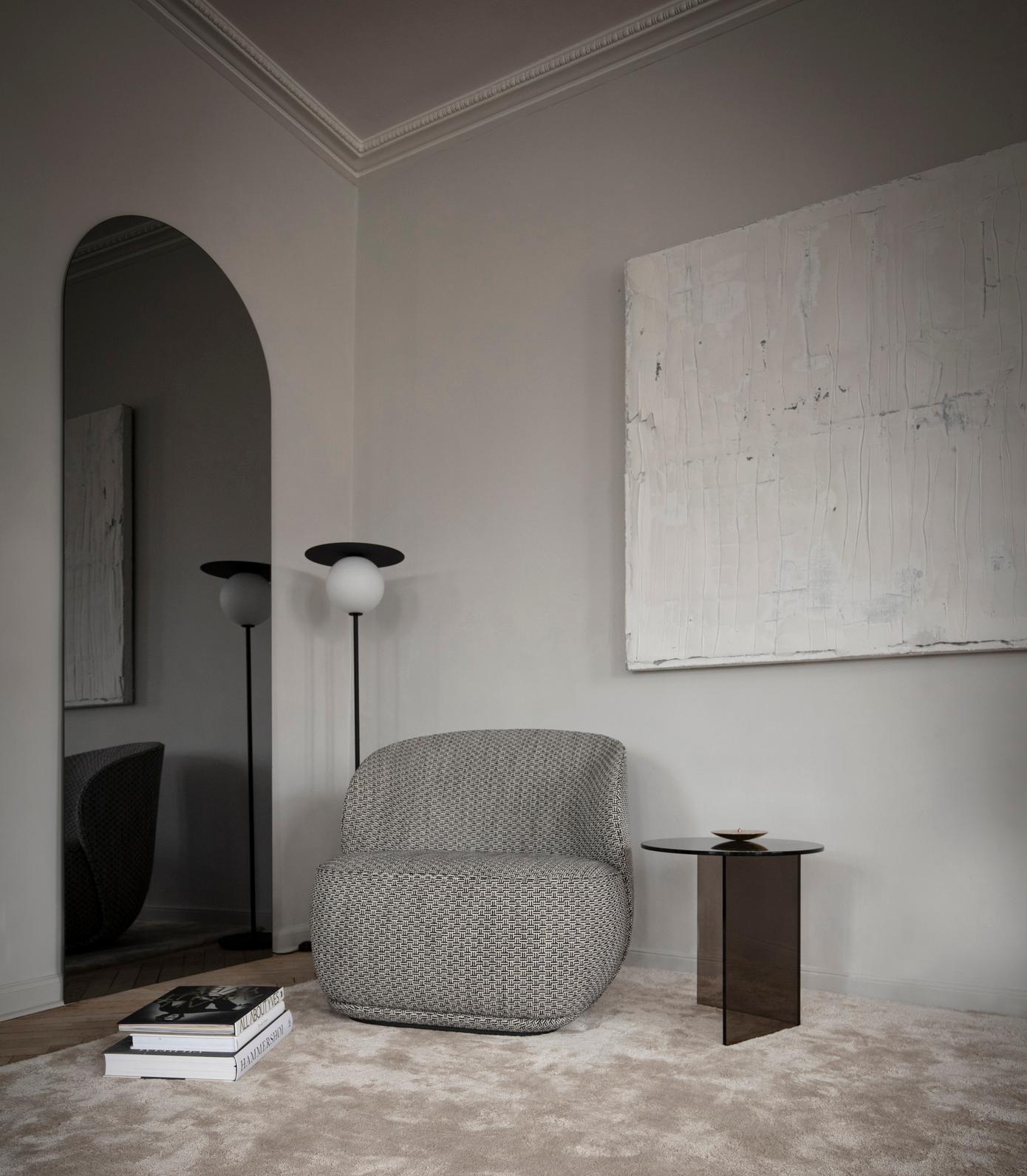 Danish Contemporary Lounge Chair 'La Pipe Lounge', Dedar, Tiger Beat 004 'Fixed' For Sale