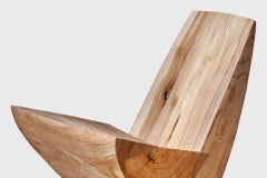 Silla de salón contemporánea, madera de olmo natural, por Jonas Lutz