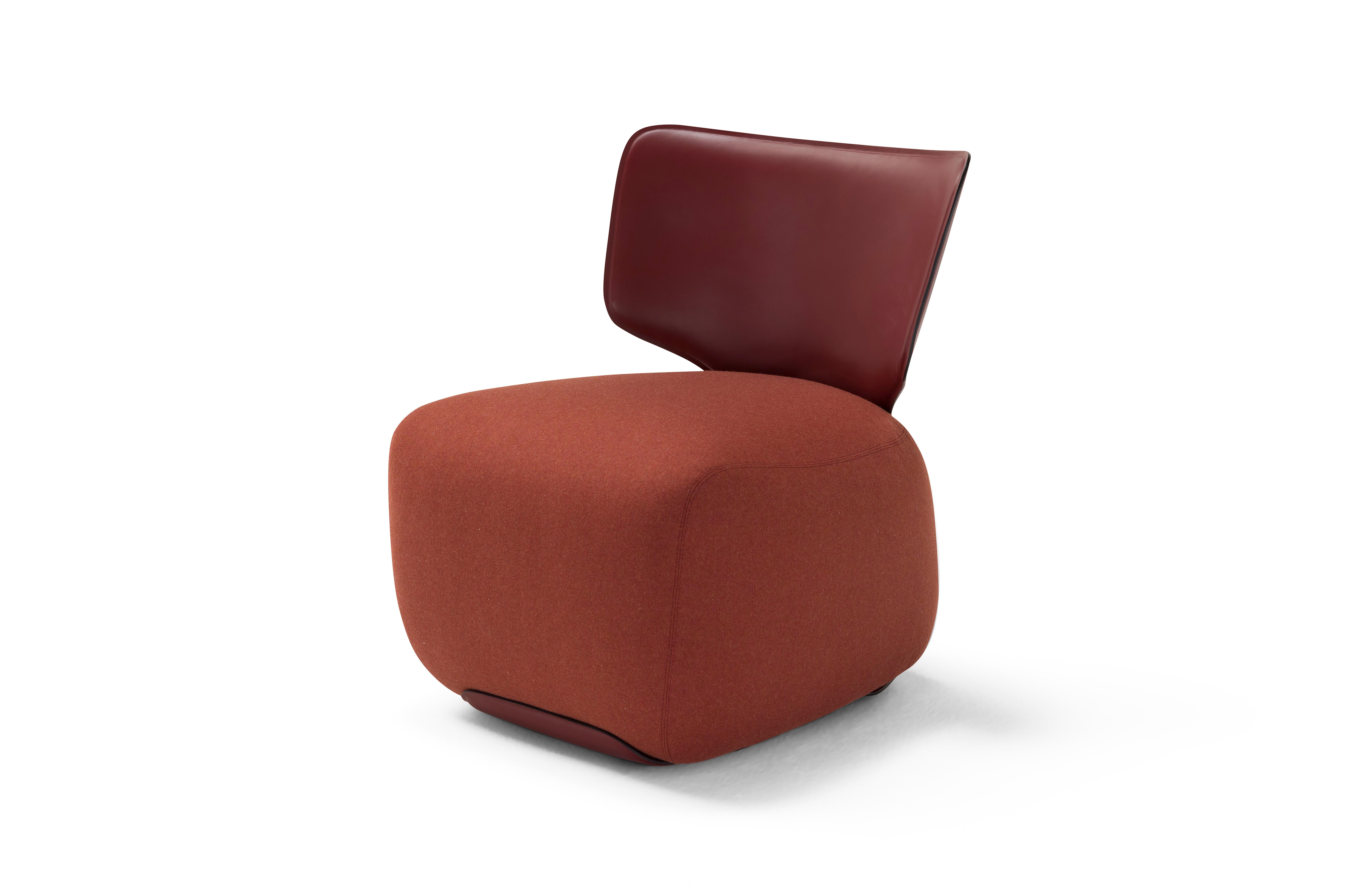 Contemporary Lounge Chair 'NOA' Light Blue, Ortisei col.15 For Sale 3