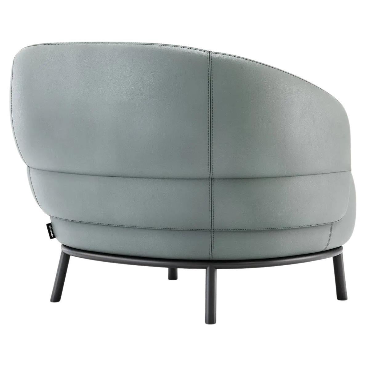 Sillón curvo redondeado en piel Moderno en venta