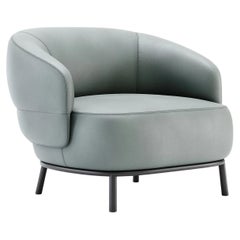 Rounded Curvy Armchair Offered in Leather