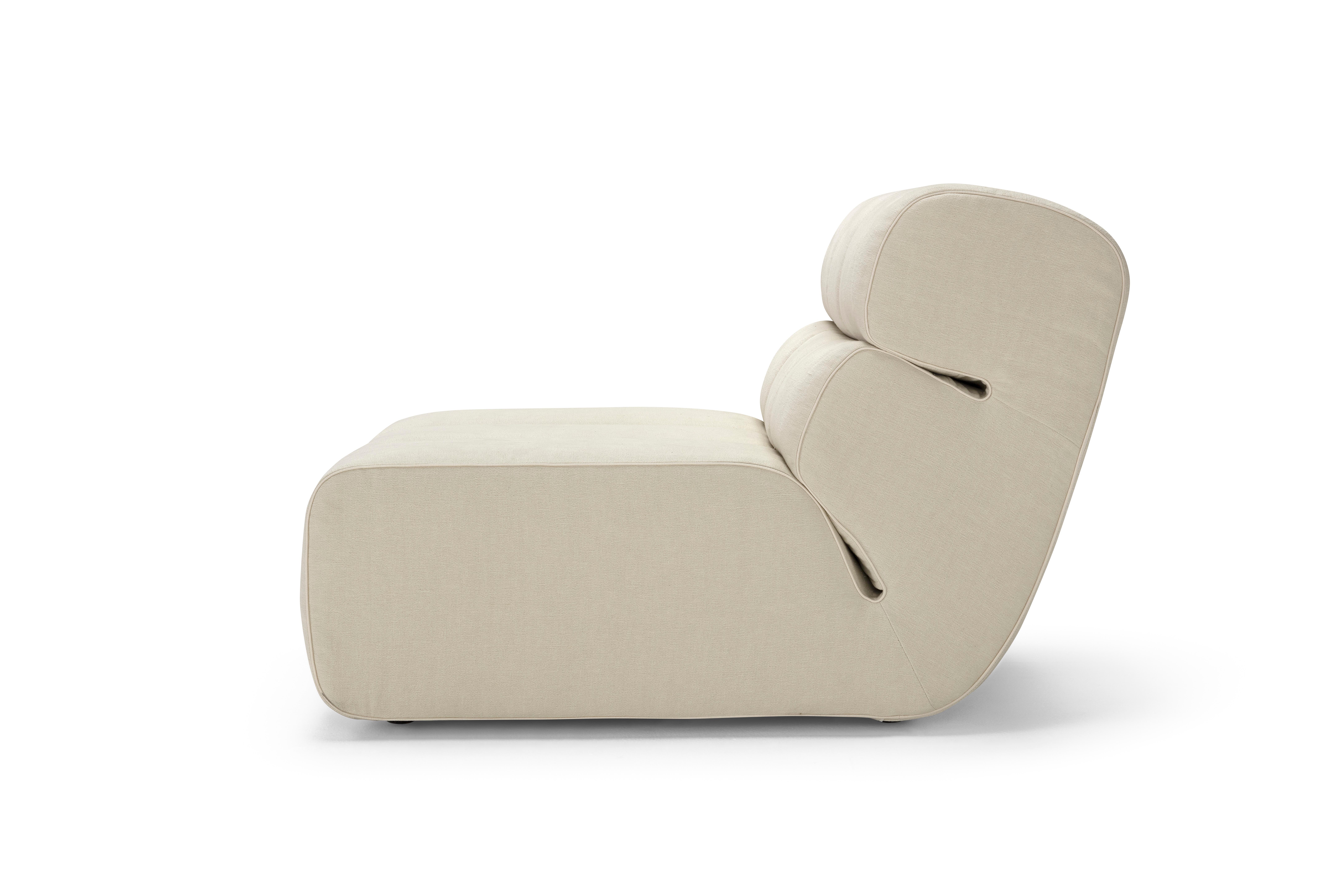 Zeitgenössischer Loungesessel „Palmo“ von Amura Lab, Weiß, Fibris 03 (Moderne) im Angebot