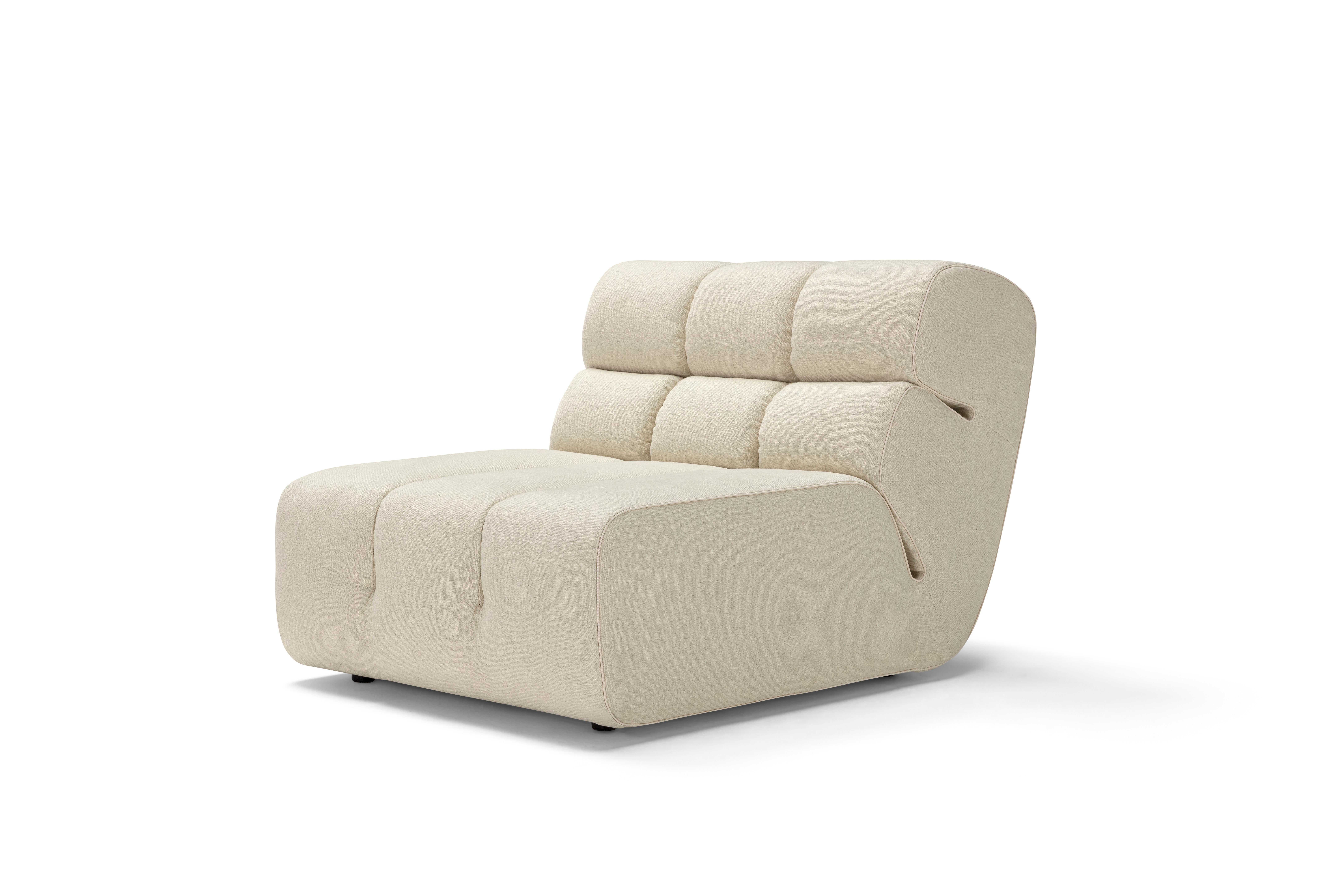 Italian Contemporary Lounge Chair 'Palmo' by Amura Lab, White, Fibris 03 For Sale