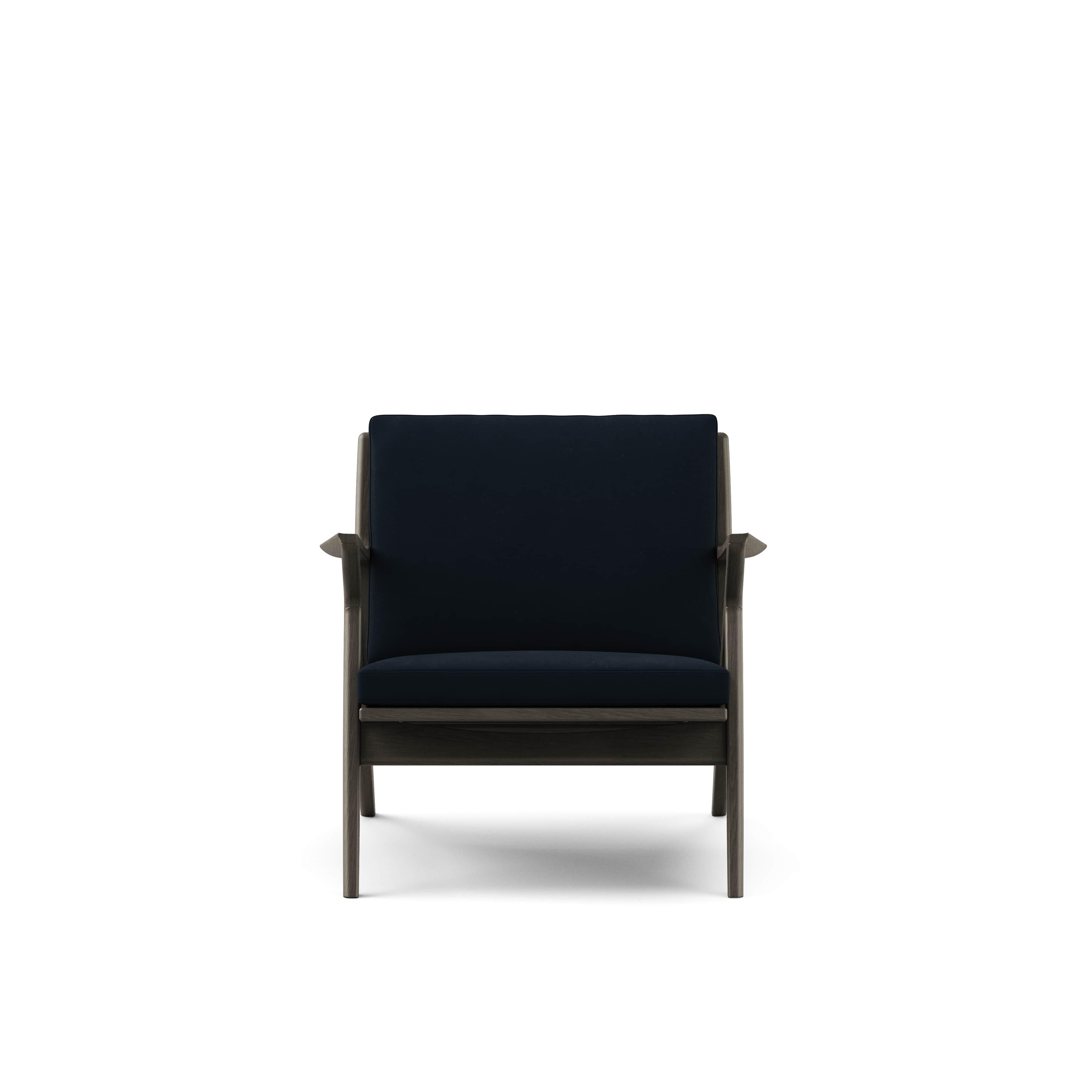 Moderner Loungesessel 'Z-Chair' von DK3, Eiche schwarz lackiert, Alpaka 1108 (Skandinavische Moderne) im Angebot