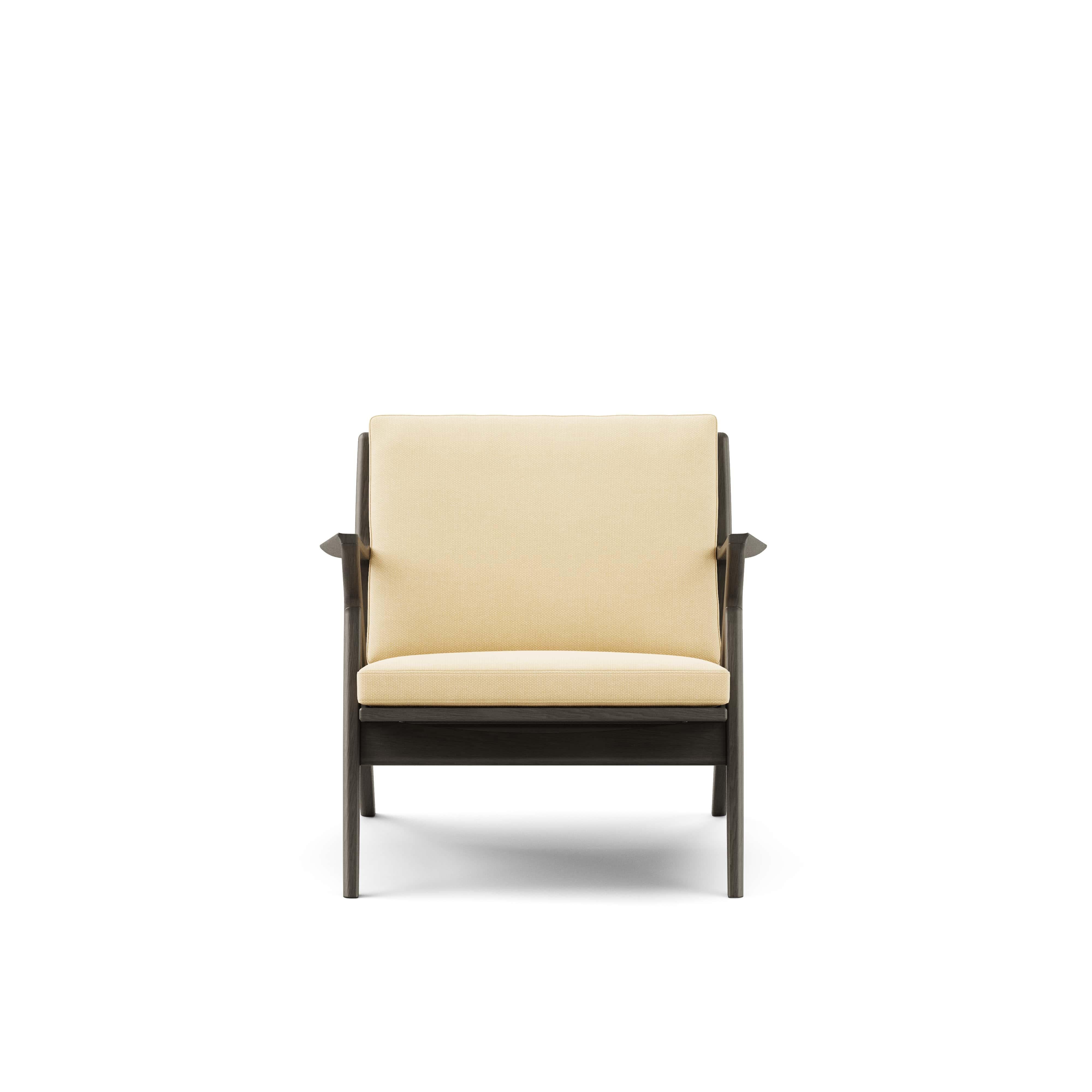 Moderner Loungesessel 'Z-Chair' von DK3, Eiche schwarz lackiert, Balmoral 02 (Skandinavische Moderne) im Angebot