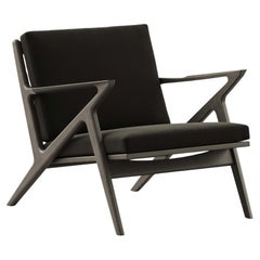 Silla de salón contemporánea "Z-Chair" de DK3, roble lacado en negro, Balmoral 99
