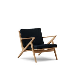 Contemporary Lounge Chair 'Z-Chair' by DK3, Oil Oak, Alpaca 1108