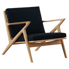 Moderner Loungesessel 'Z-Chair' von DK3, Öl-Eiche, Alpaka 1108