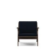 Contemporary Lounge Chair 'Z-Chair' by DK3, Smoked Oak, Alpaca 1108