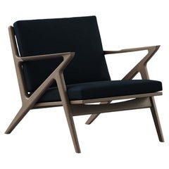 Contemporary Lounge Chair 'Z-Chair' by DK3, Smoked Oak, Alpaca 1108