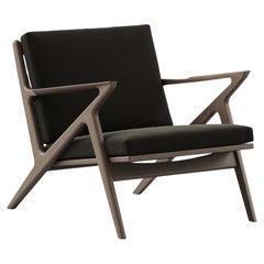 Contemporary Lounge Chair 'Z-Chair' by DK3, Smoked Oak, Balmoral 99