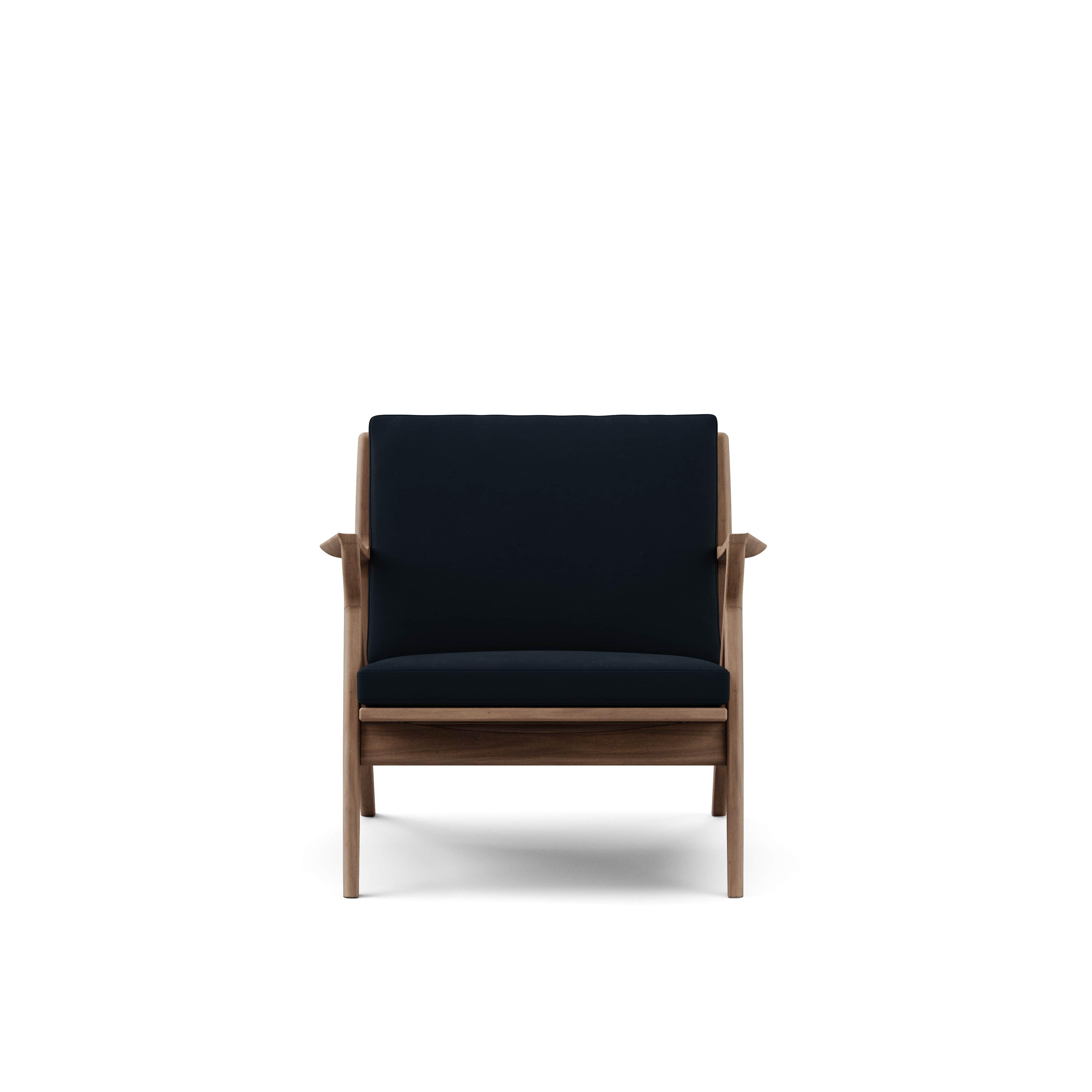Scandinavo moderno Contemporary Lounge Chair 'Z-Chair' by DK3, Walnut, Alpaca 1108 in vendita