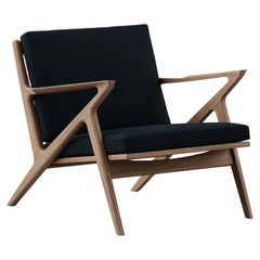 Contemporary Lounge Chair 'Z-Chair' by DK3, Walnut, Alpaca 1108