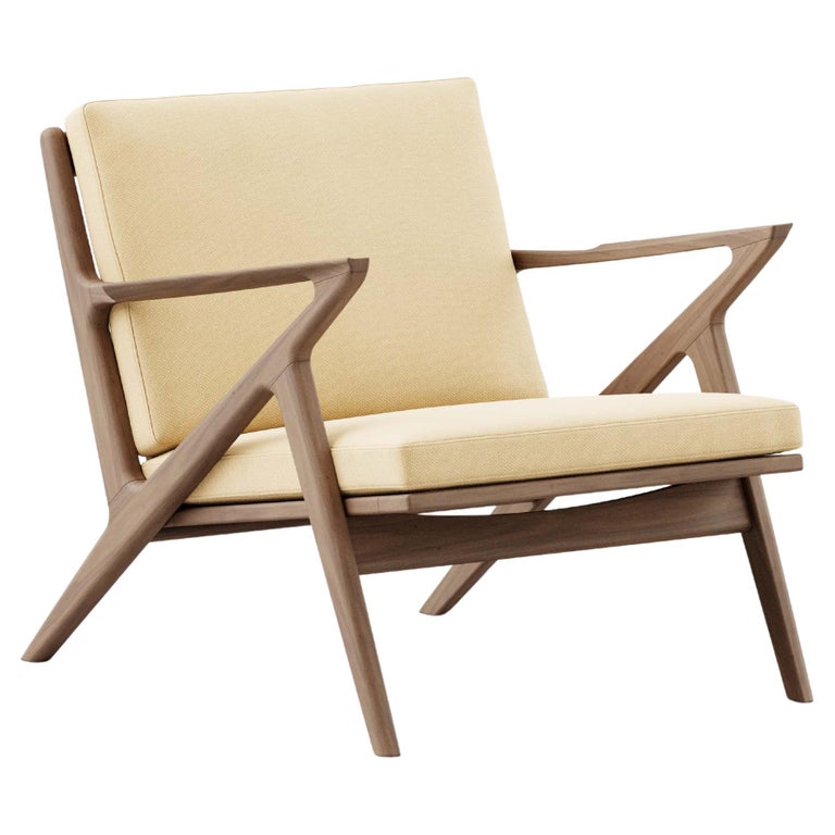 Contemporary Lounge Chair 'Z-Chair' by DK3, Walnut, Balmoral 02