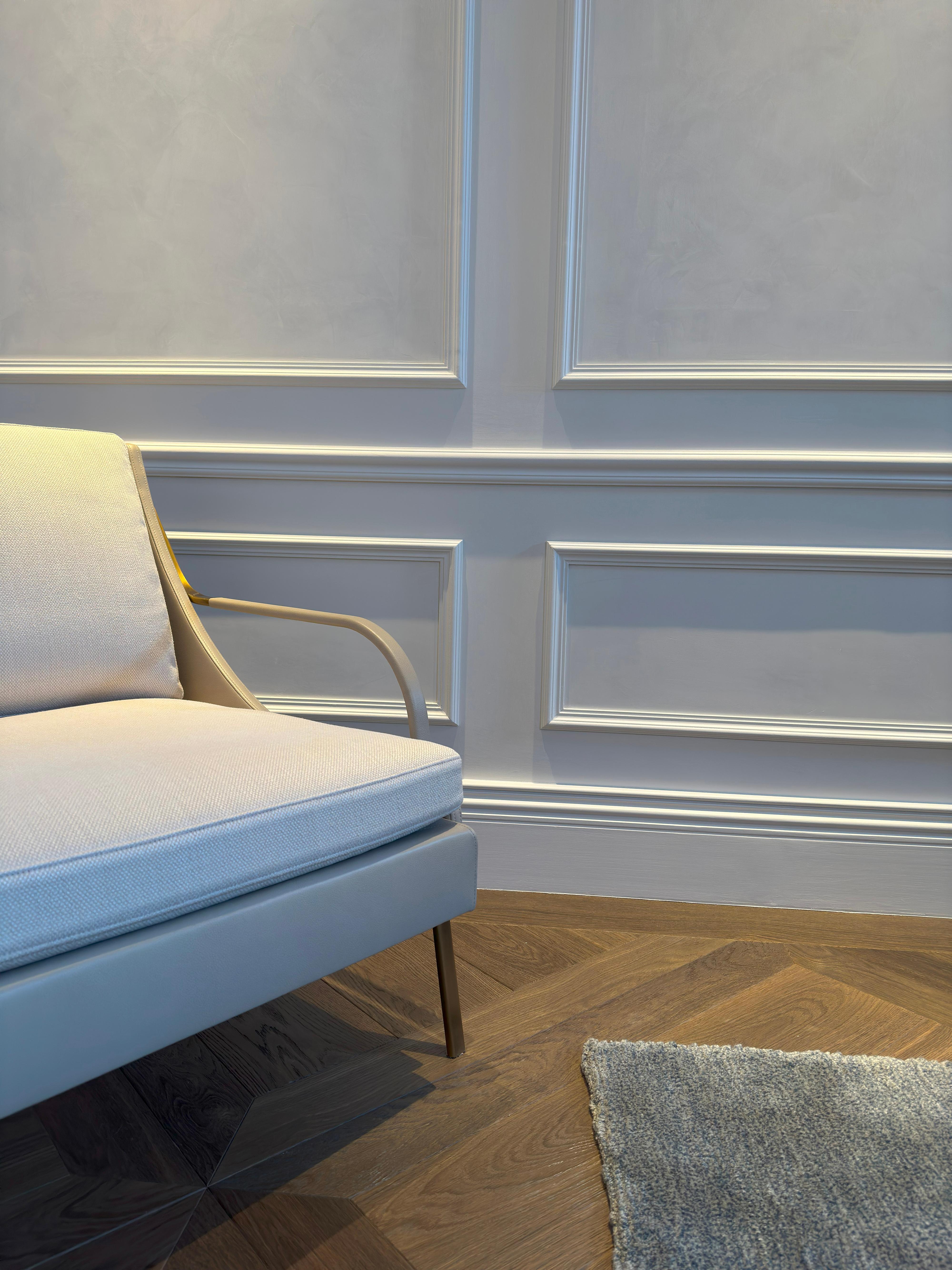 Mid-Century Modern Contemporary Lounge Chairs, French 1940s Style – ‘Harlow’ by Holly Hunt For Sale