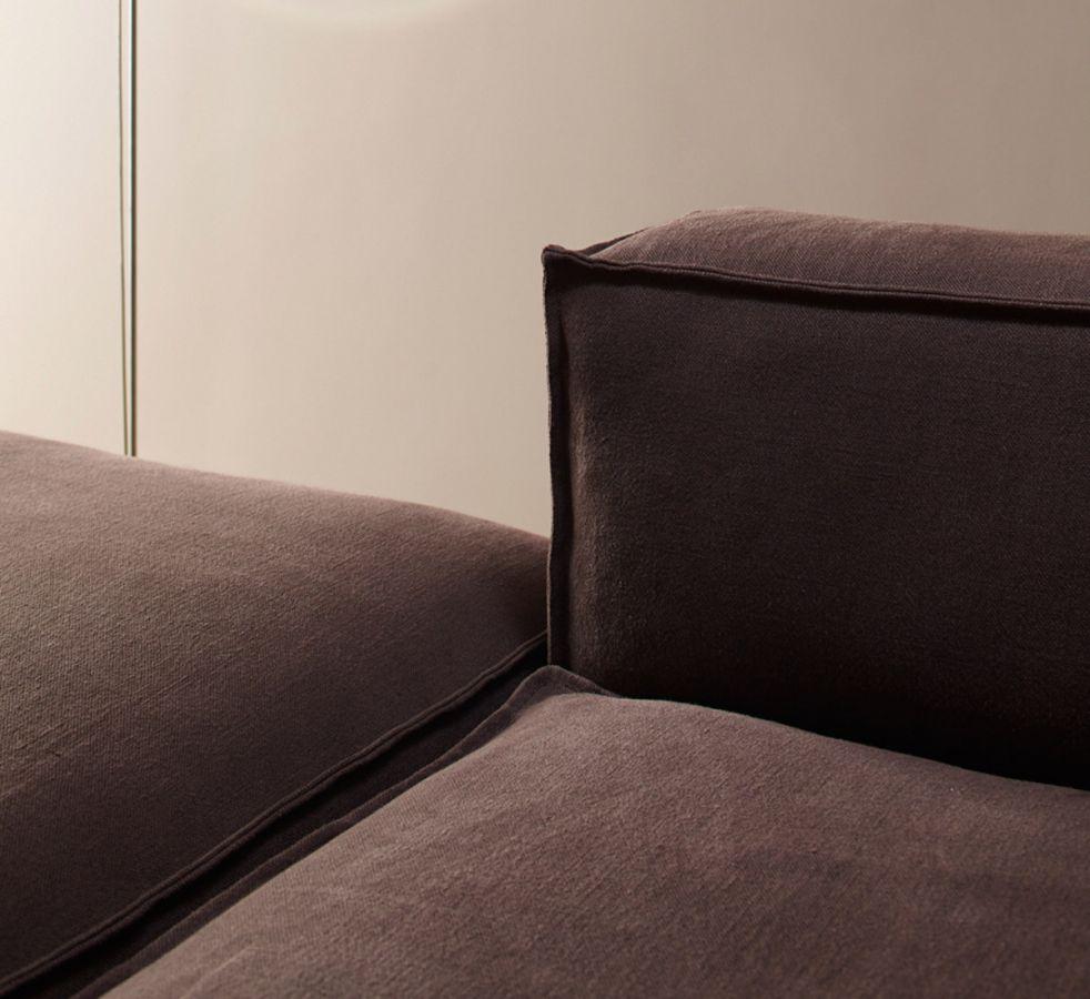 Zeitgenössisches Loveseat-Sofa ''Davis'' Modell 060, Brera 850, Weiß 01 im Zustand „Neu“ im Angebot in Paris, FR